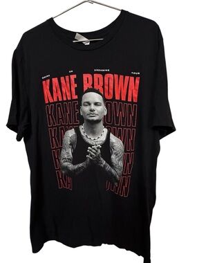 Kane Brown 2023 Tour Country Music Black Graphic T-Shirt Men’s XXL MINTY